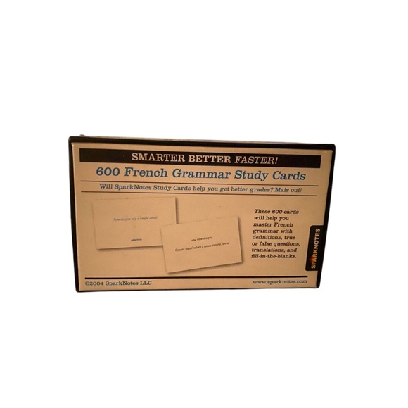 SparkNotes French Study Cards (600) - Picture 2 of 2